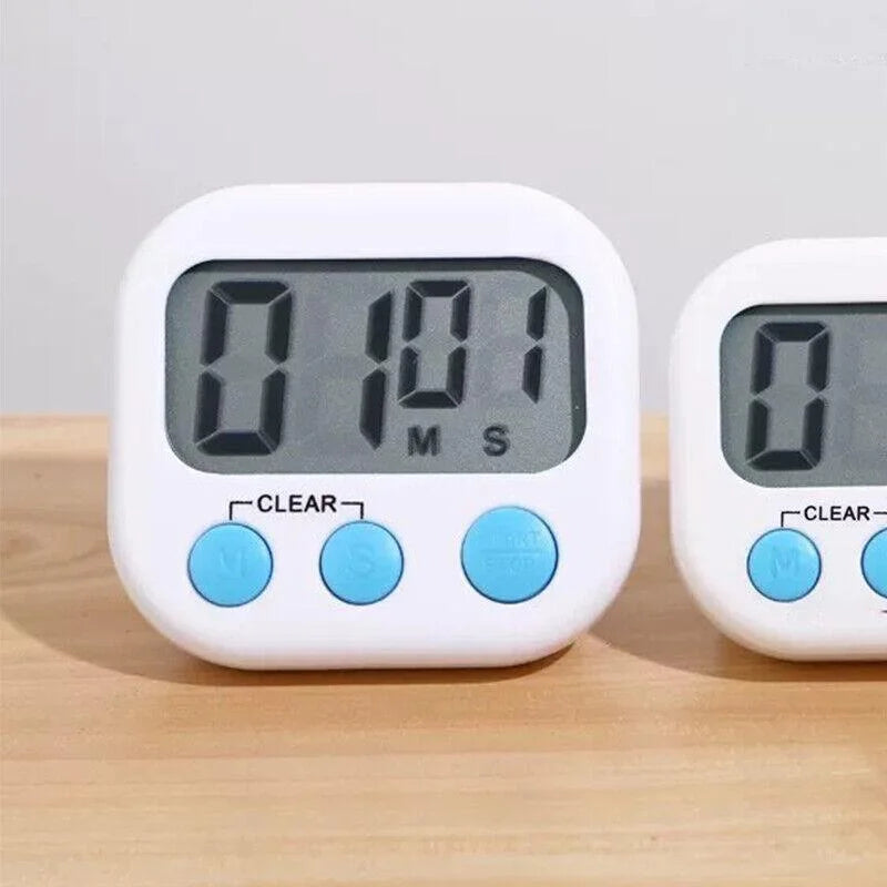 Kitchen Timer with Large LCD Display Screen and Back Mount