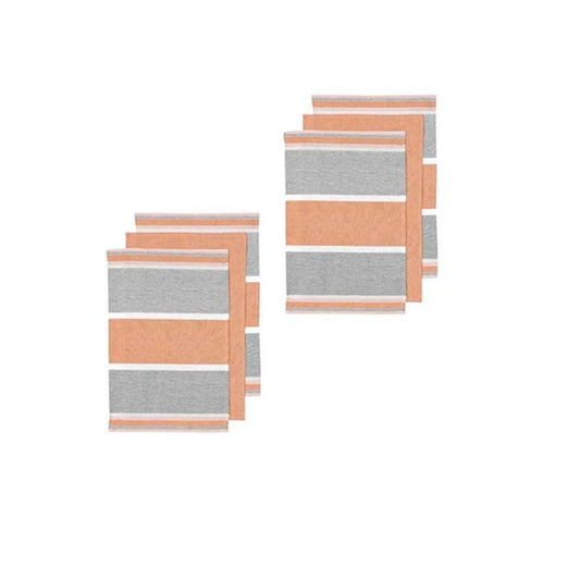 Kitchen Towels Ladelle Revive Block Woven Set of 6 Cotton