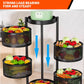Kitchen Trolley Cart 5-Tier with Wheels for Vegetable &