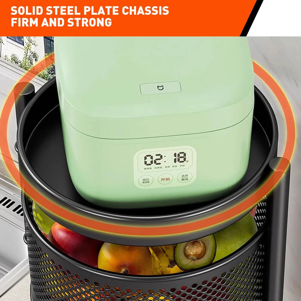 Kitchen Trolley Cart 5-Tier with Wheels for Vegetable &