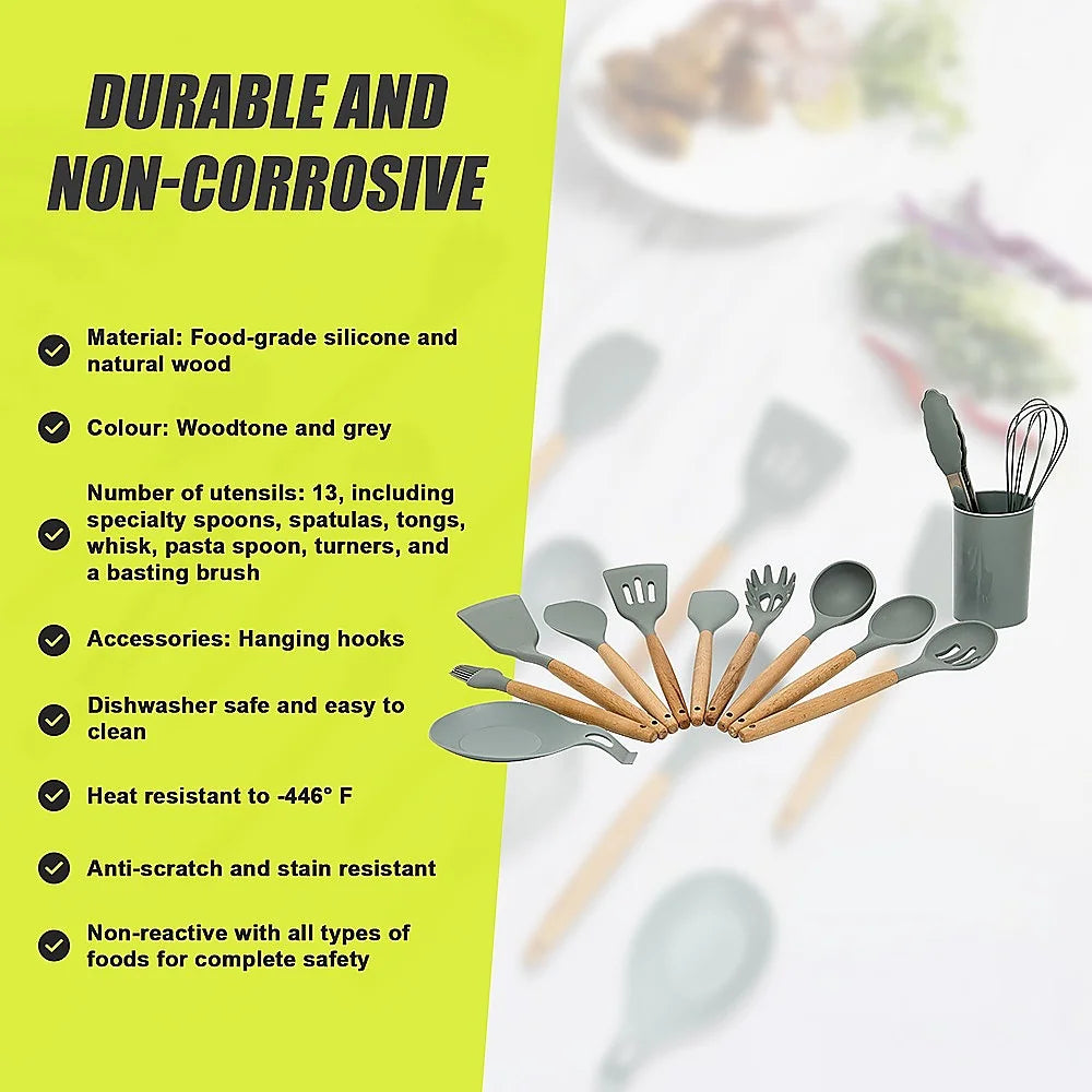 Kitchen Utensils Set 11x for Cooking Baking Silicone