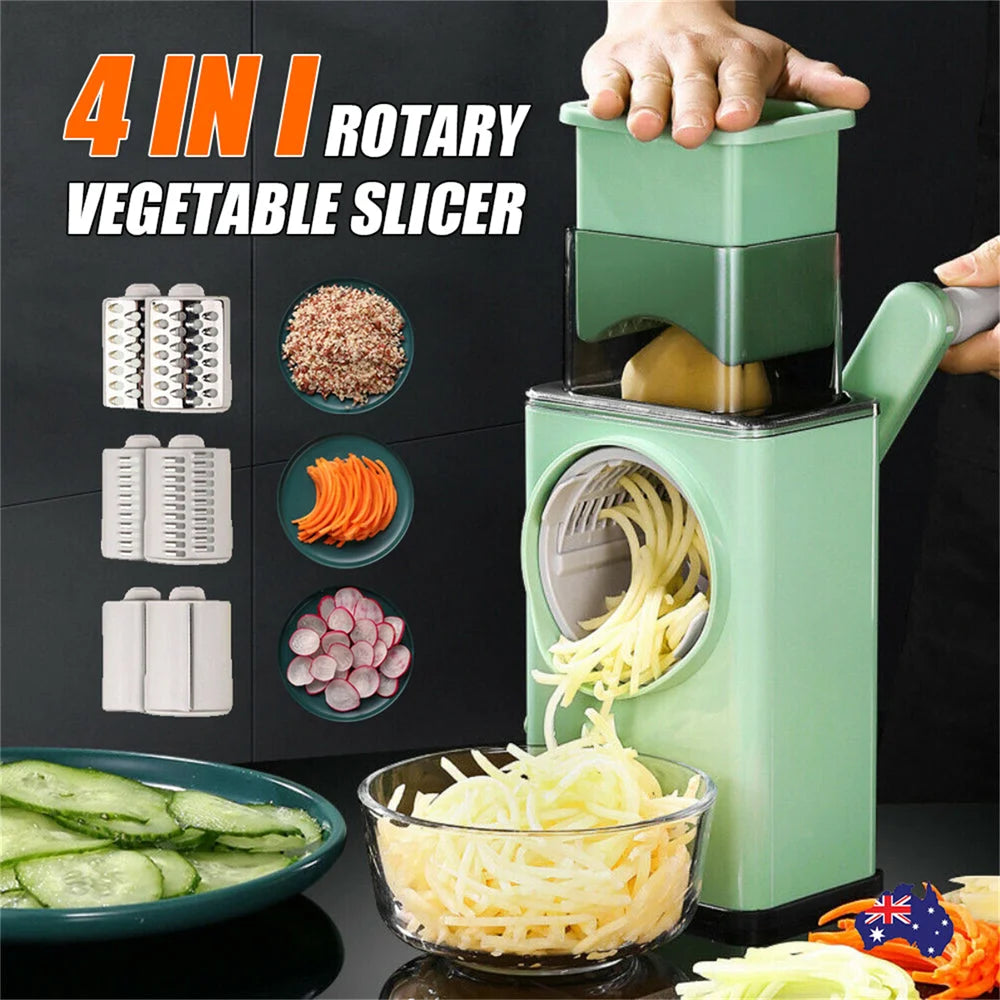 Kitchen Vegetable Food Manual Rotary Drum Grater Chopper