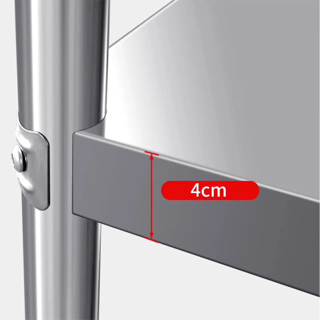 Kitchen Work Bench Premium 150cm Commercial Catering Stainless Steel Prep Table with Backsplash and Caster Wheels