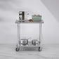 Kitchen Work Bench Premium 80cm Commercial Catering Stainless Steel Prep Table with Wheels