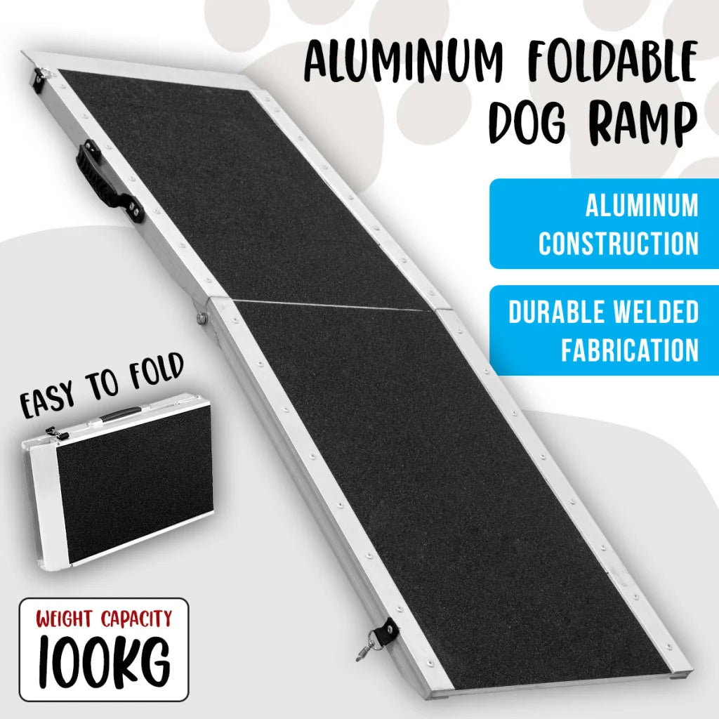 Klika Foldable Aluminium Dog Ramp - 122 x 38 cm - Pet Care