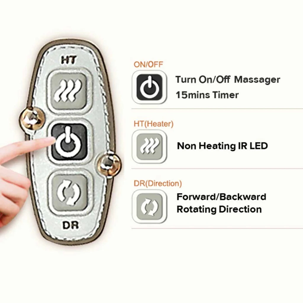 Kneading Neck Shoulder Arm Body Massager with Heat Health Care - Premium