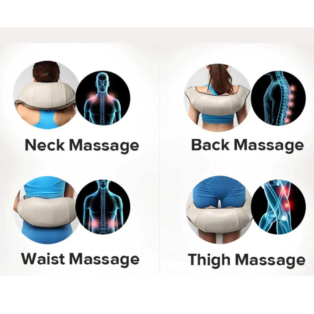 Kneading Neck Shoulder Arm Body Massager with Heat Health Care - Premium