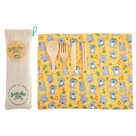 Koala Eco-to-Go Bamboo Cutlery Set - Home & Garden >