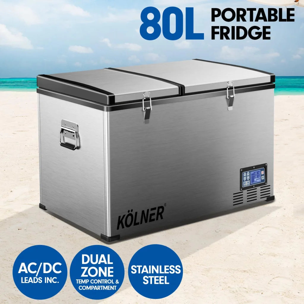 Kolner 80l Portable Fridge Cooler Freezer Camping Car