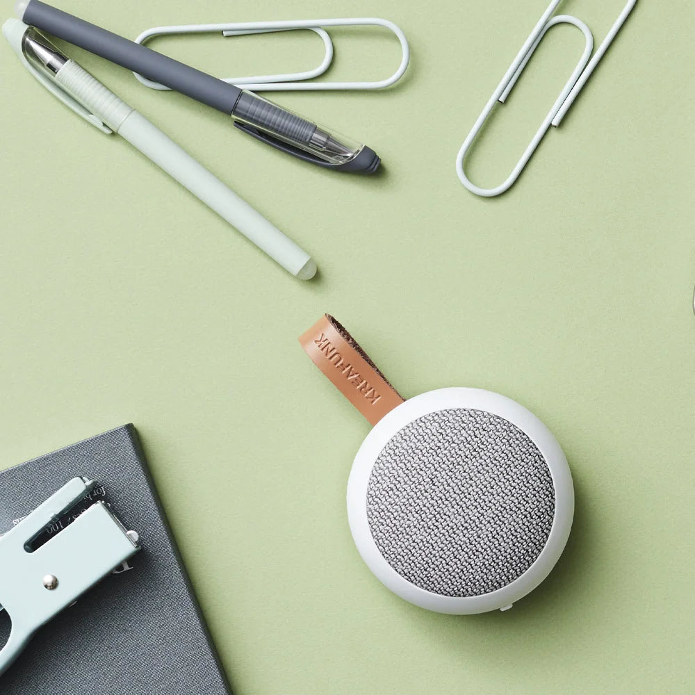 Kreafunk Ago 2 Fabric Bluetooth Speaker - White - Audio &