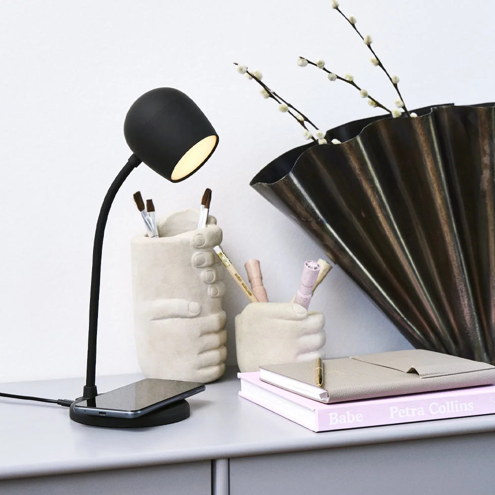 Kreafunk Ellie Lamp W/ Qi Charger And Bluetooth Speaker