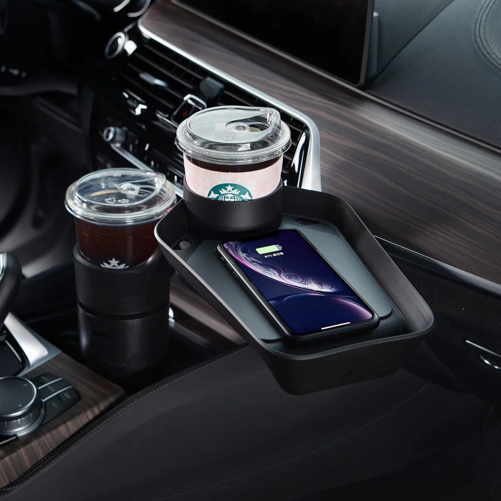 Kustom 10W Car Cup Holder Extension Fast Wireless Charger