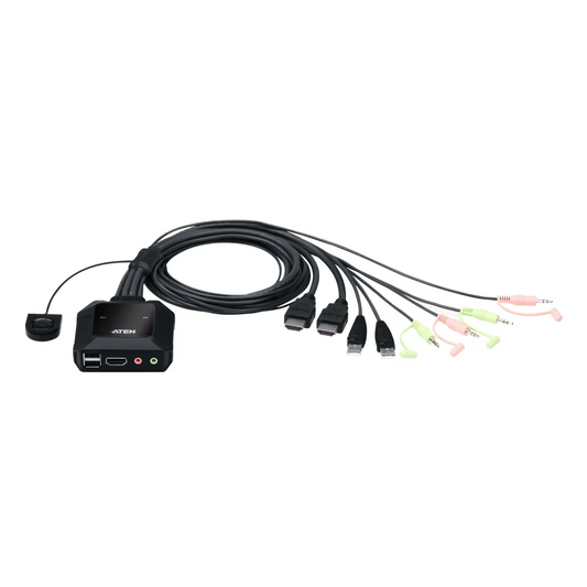 KVM Switch ATEN 2 Port USB 4K@60Hz HDMI with Remote Port