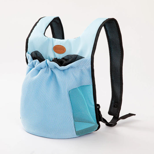 L Blue Hands-Free Pet Carrier Backpack for Small Dogs &