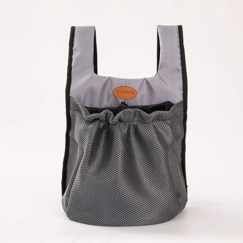 L Grey Hands-Free Pet Carrier Backpack for Small Dogs &