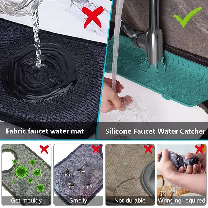 L Size Silicone Faucet Mat Kitchen Protector Faucet