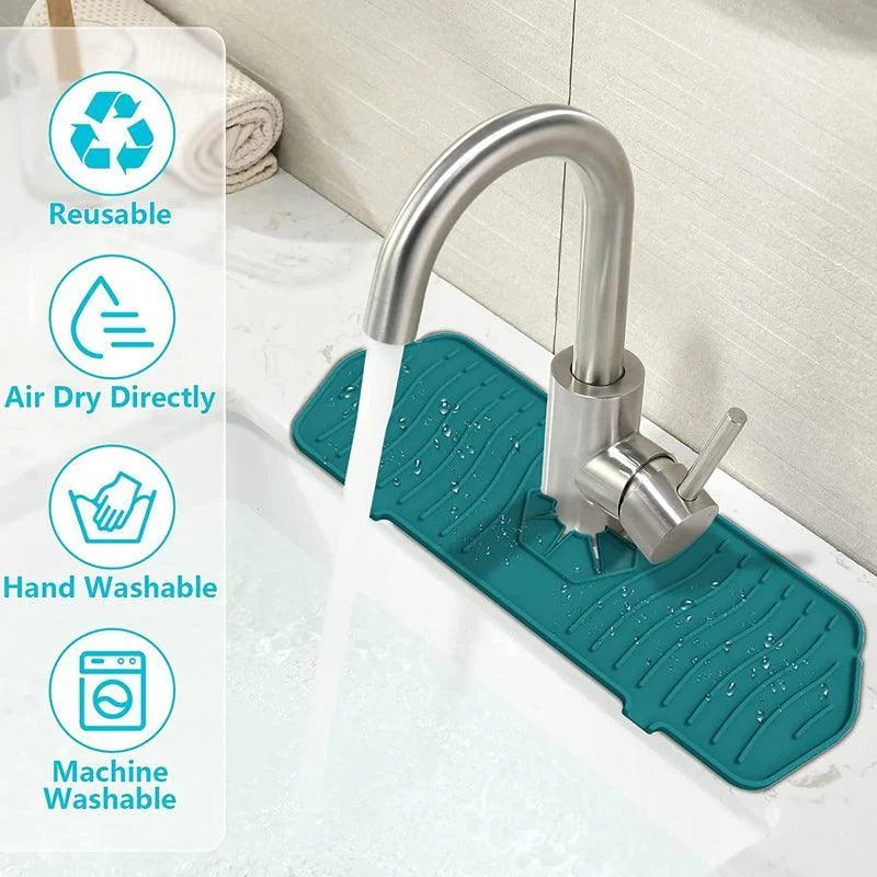L Size Silicone Faucet Mat Kitchen Protector Faucet