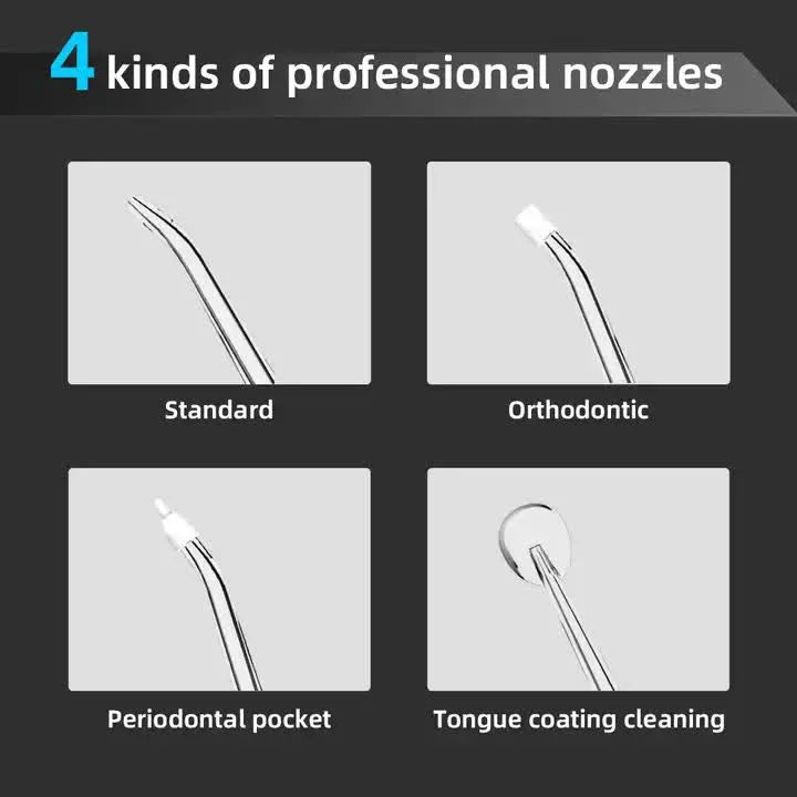 L13 White Portable Electric Water Flosser - Handheld Teeth