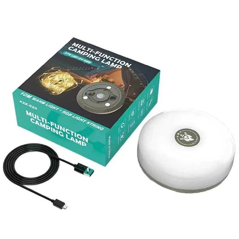L828-10m LED Color Camping Light with Tape Measure &