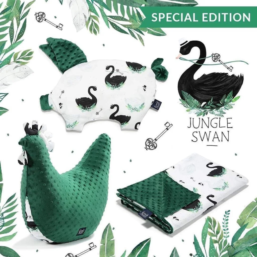 La Millou Light Blanket Large 110*140cm JUNGLE SWAN | Green-1973194230495055873