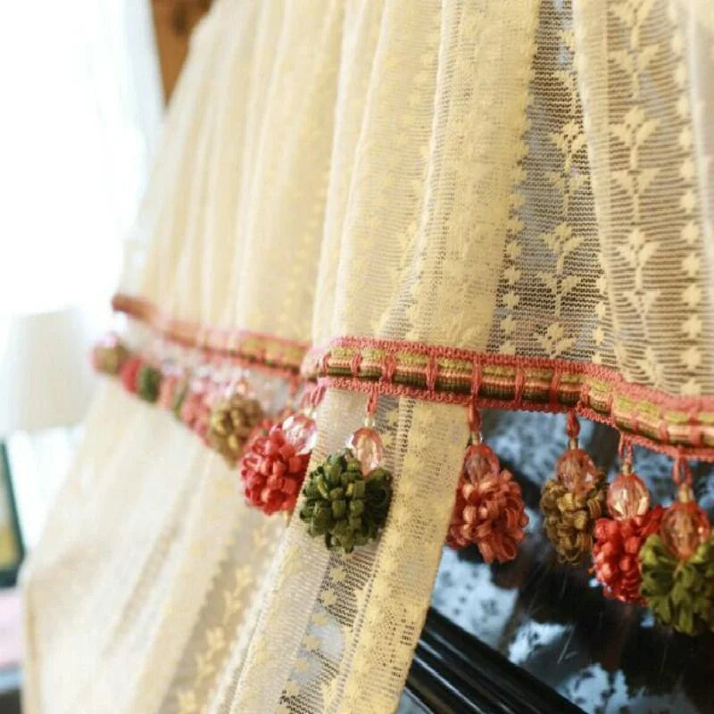 Lace Embroidered Piano Dust Cover - 150x35x110cm