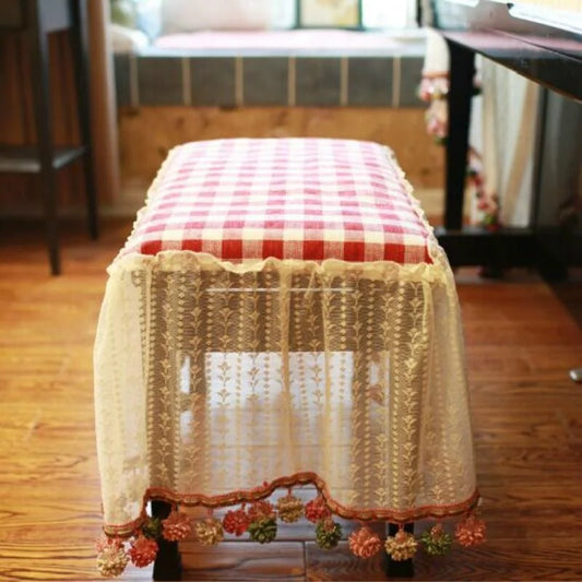 Lace Embroidered Piano Dust Cover - 60×36cm - Furniture >