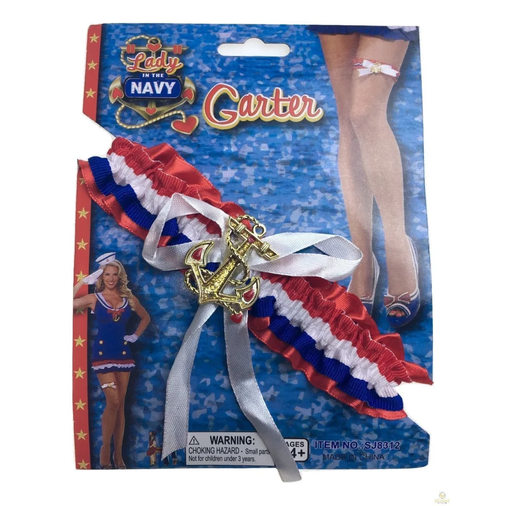 Ladies Navy Sailors Garter Party Costume Wedding Thigh Band