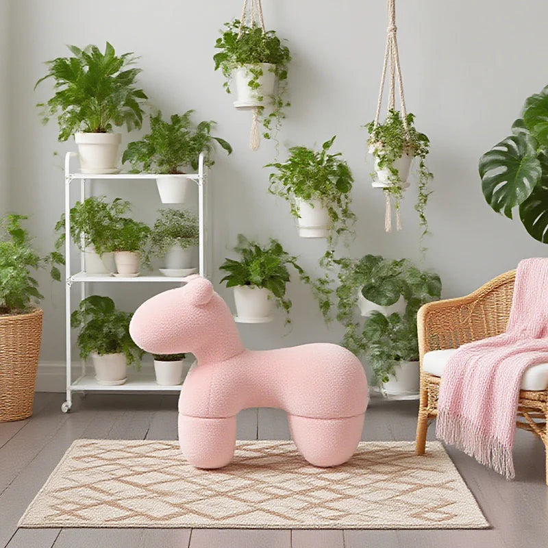 Lamb Stool Chair Pink - Furniture > Bar Stools & Chairs >