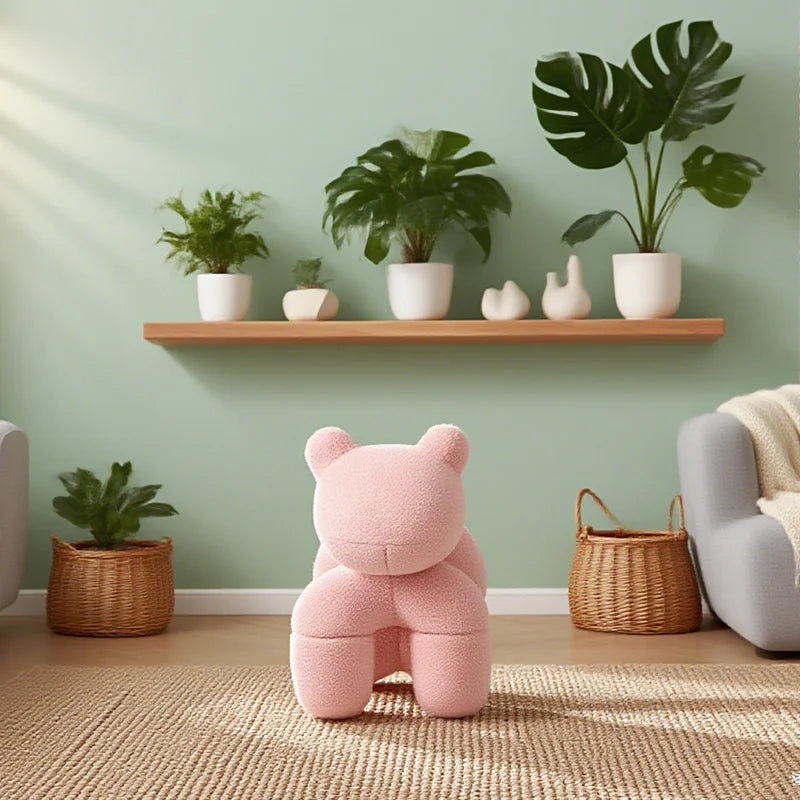 Lamb Stool Chair Pink - Furniture > Bar Stools & Chairs >