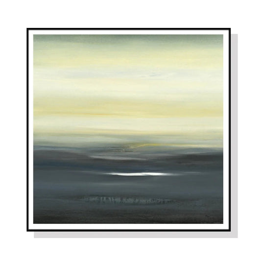 Land of Serenity Wall Art Canvas 90cmx90cm Black Frame