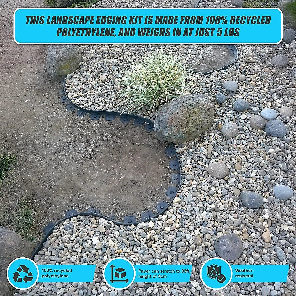 Landscape No-Dig Lawn Garden Edging Kit 10m Flexible