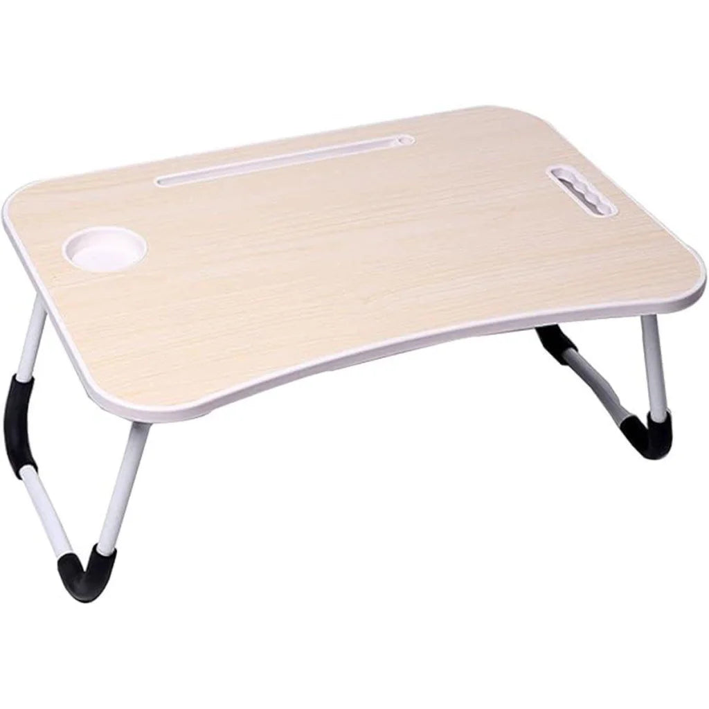 Laptop Bed Table Foldable Lap Standing Desk with Cup Slot