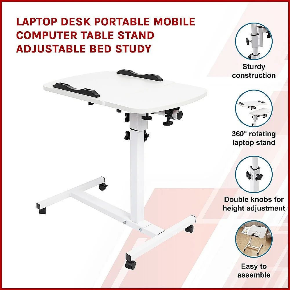 Laptop Desk Portable Mobile Computer Table Stand Adjustable