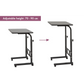 Laptop desk with adjustable worktop and sturdy legs