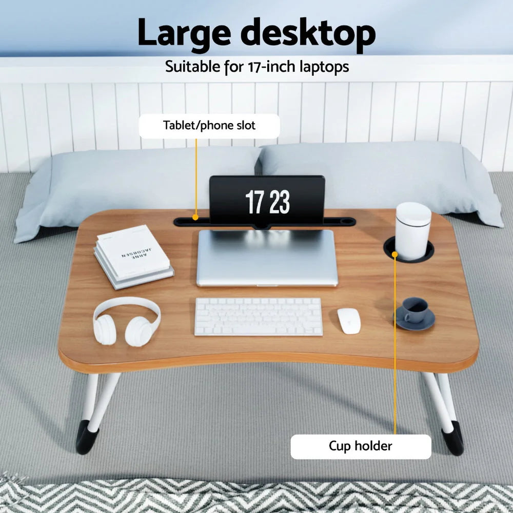 Foldable portable laptop desk