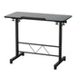 Black wooden 80cm desk with laptop table height adjustable