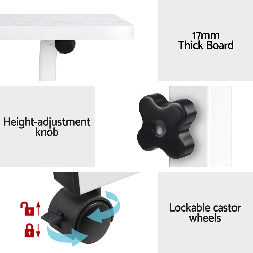 Laptop Table Desk Portable - White - Furniture > Office