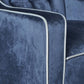Lara Two Tone Tufted Cobalt New Velvet Club Armchair