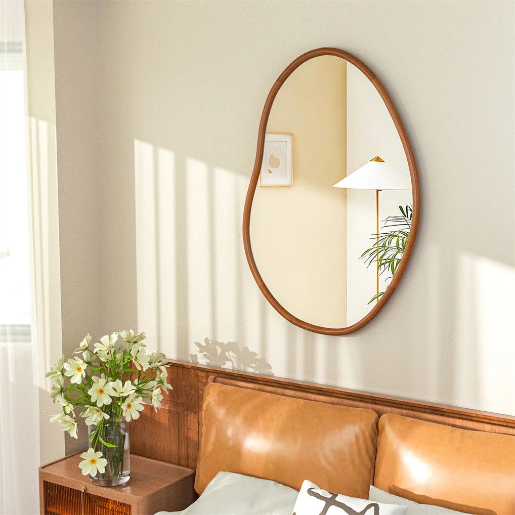 Large Art Deco Asymmetrical Wall Mirror 74.3x110cm - Home &