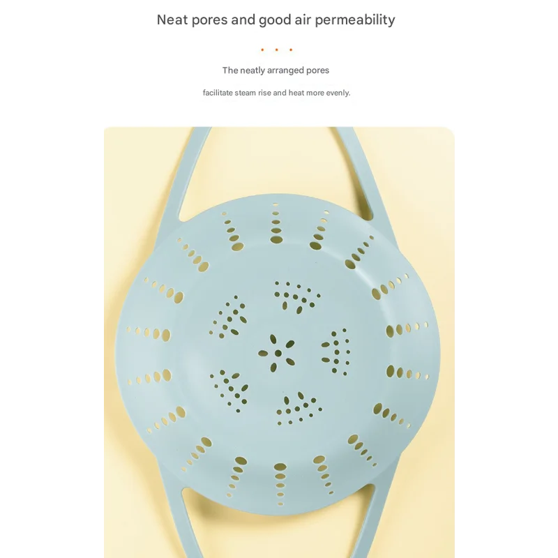 Large Blue Flexible Silicone Steamer Basket