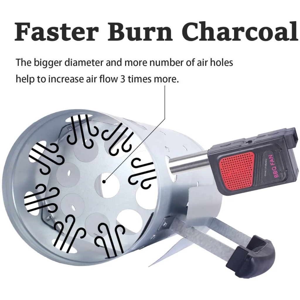 Large Chimney Starter Firewood Quick Rapid Charcoal Lighter Stove