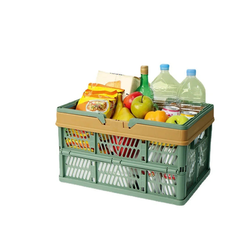 Large Collapsible Storage Basket with Handles - Portable