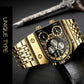 Large Dial Multi Time Zone Men Quartz Watch with Luminous