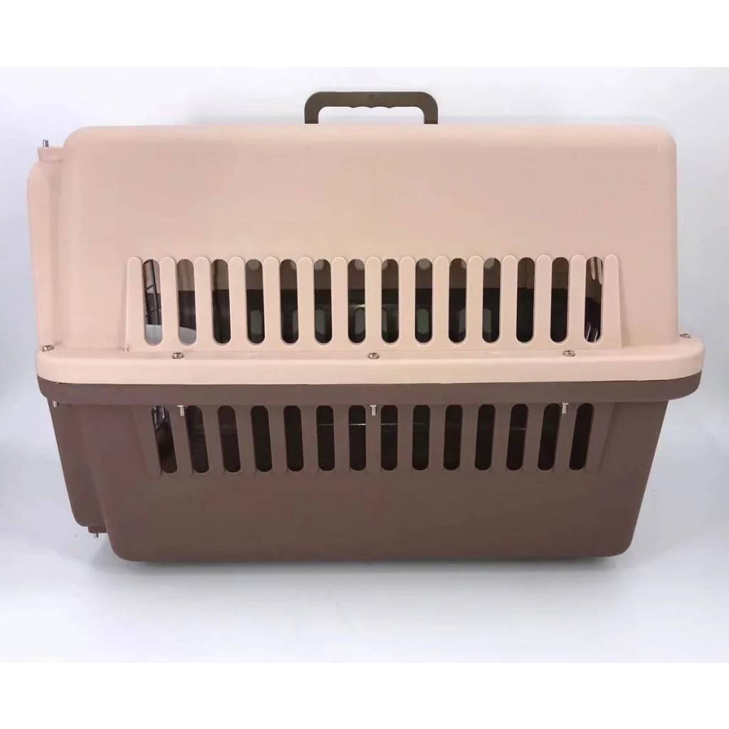 Large Dog Cat Crate Airline Pet Carrier Cage Tray Bowl