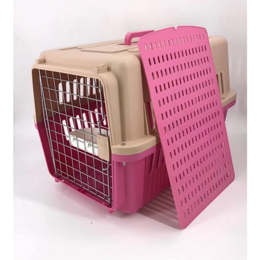 Large Dog Cat Crate Pet Carrier Airline Rabbit Cage Tray