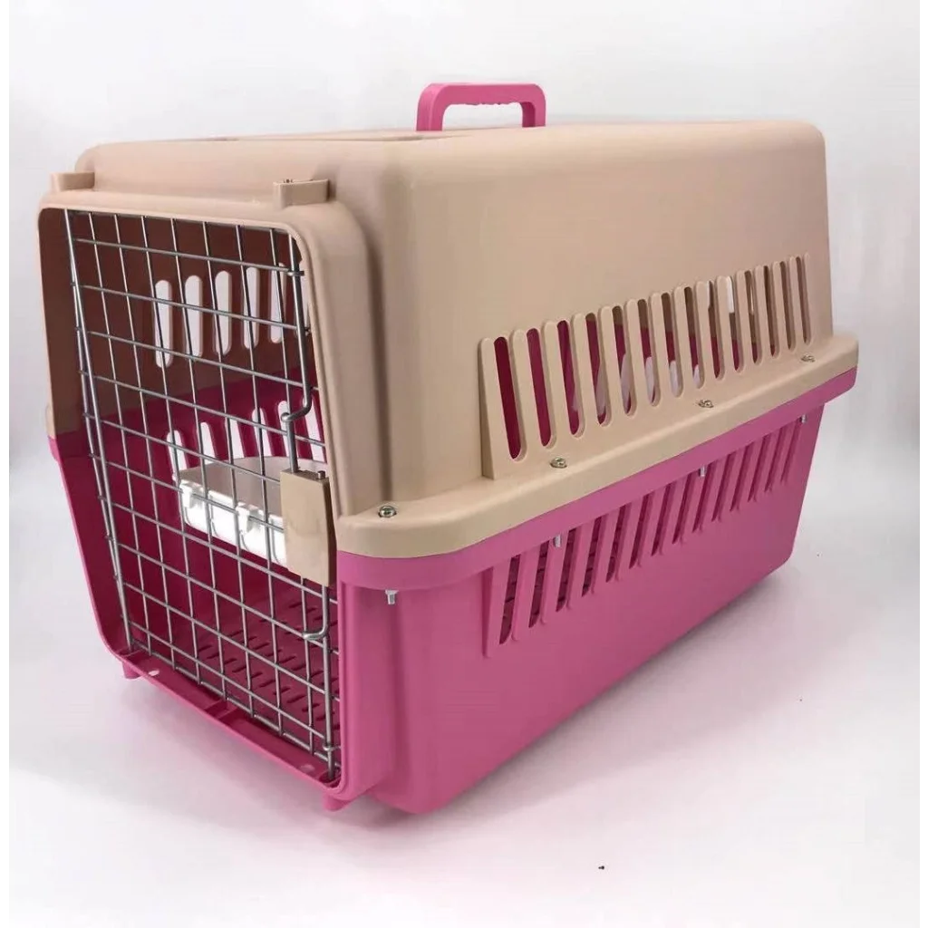 Large Dog Cat Crate Pet Carrier Airline Rabbit Cage Tray