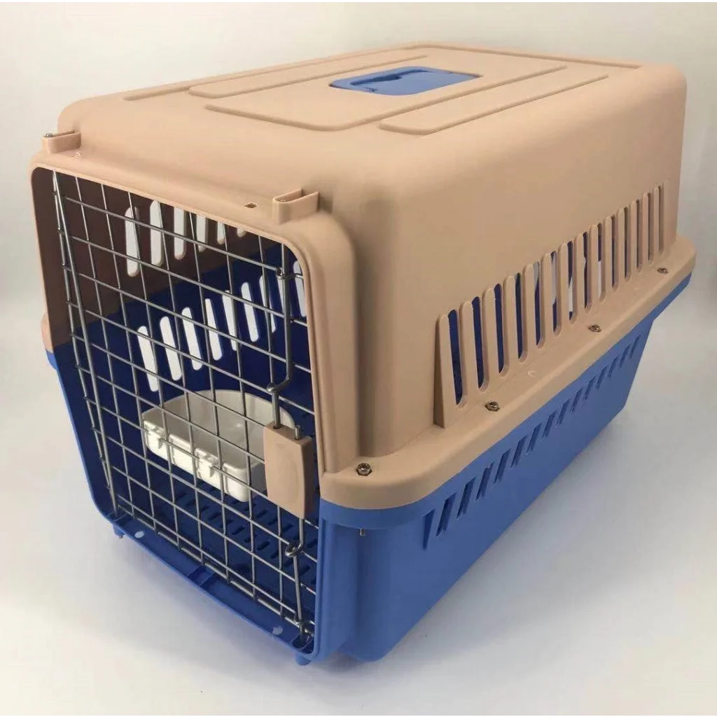 Large Dog Cat Crate Pet Carrier Rabbit Airline Cage Tray