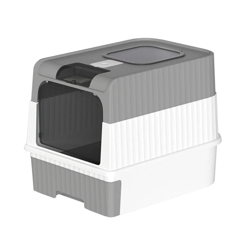Large Enclosed Cat Litter Box with Drawer and Scoop - Odor