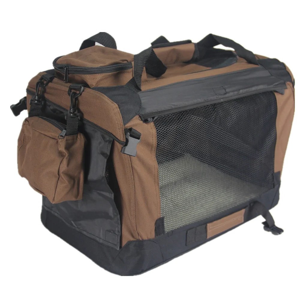 Large Foldable Pet Dog Puppy Soft Crate with Curtain