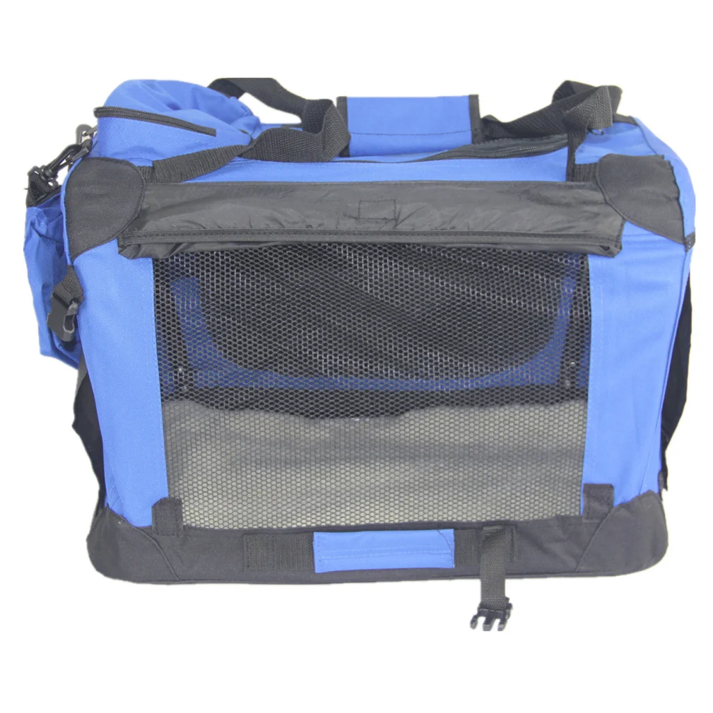 Large Foldable Soft Dog Cat Puppy Crate Bag with Curtain